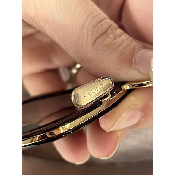 Celine cl40202u 52e Gold and Tortoise Square Frame Sunglasses 53 24 145